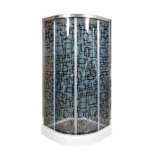 Душевая кабина Deto BМ1510 с гидромассажем BLACK 100х100х220 см